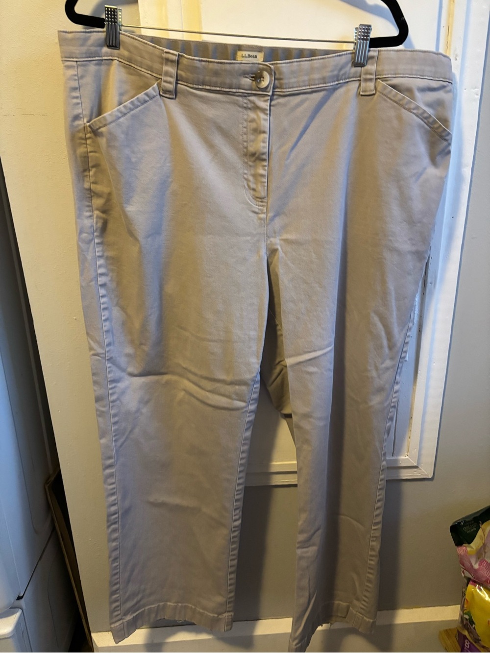 L.L. Bean Beige Straight-Leg Women's Pants